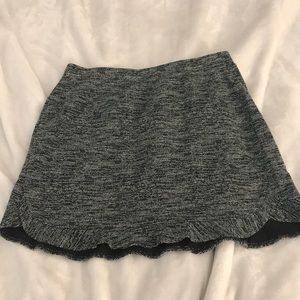 Blue & green patterned skirt